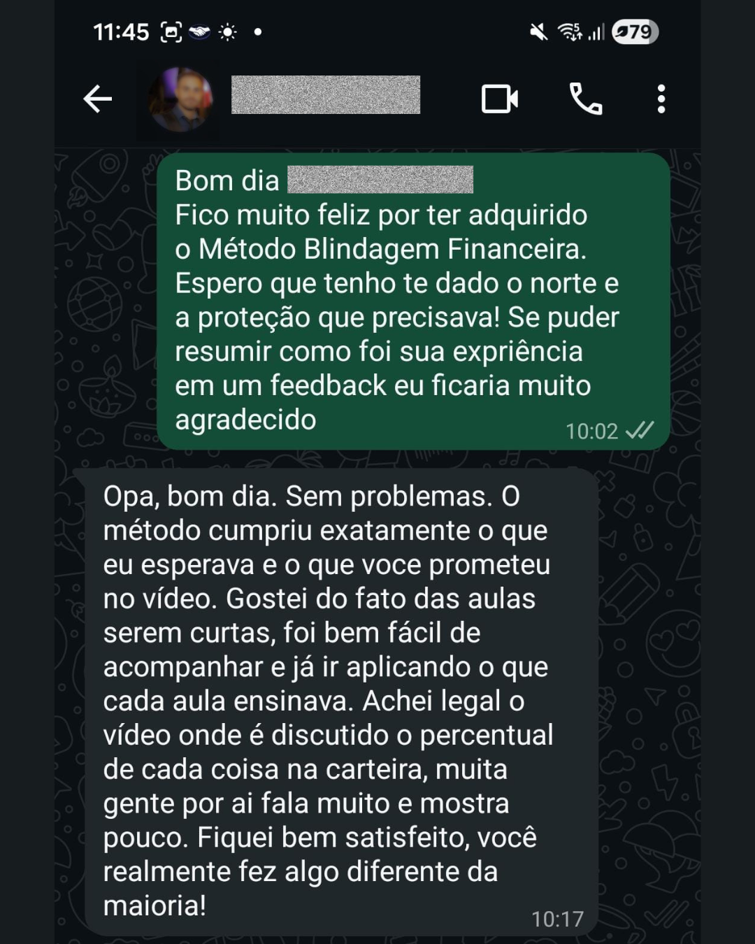 Depoimento de Aluno 1